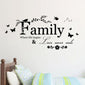 2016 Family Flower Butterfly Art Vinyl Quote Wall Stickers/Decals