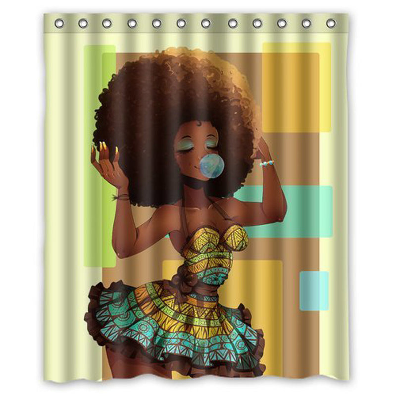 2017 Modern Custom Fabric Waterproof Bathroom Shower Curtain