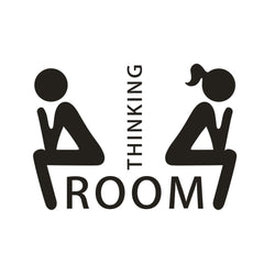 DIY Thinking Room Toilet Seat Bathroom Sticker Home Refrigerator Wall Decal Art