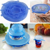 Stretchable Silicone Saran Wrap Food Fresh Keeping Cover Kitchen Tools Silicone Food Wrap Seal lid Cover 6Pcs