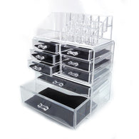 SF-1122-1 Cosmetics Storage Rack with 6 Small & 2 Large Drawers Transparent