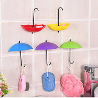 6Pcs/Set Cute Umbrella Wall Mount Key Holder Creative and Colorful Wall Hook Hanger