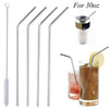 4pcs Stainless Steel Drinking Straws Reusable Curved Straws for Yeti 30oz/20oz with 1 Cleaners