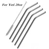 4pcs Stainless Steel Drinking Straws Reusable Curved Straws for Yeti 30oz/20oz with 1 Cleaners